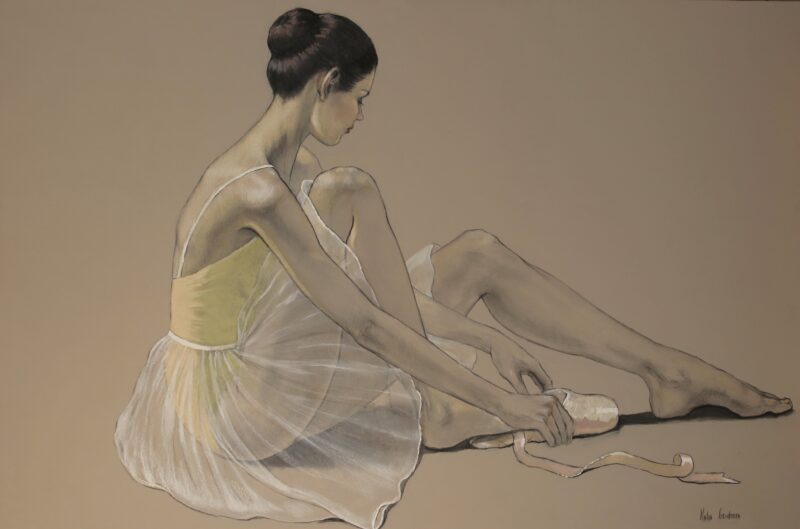 Lacing Up Pastel 24′ x 36′