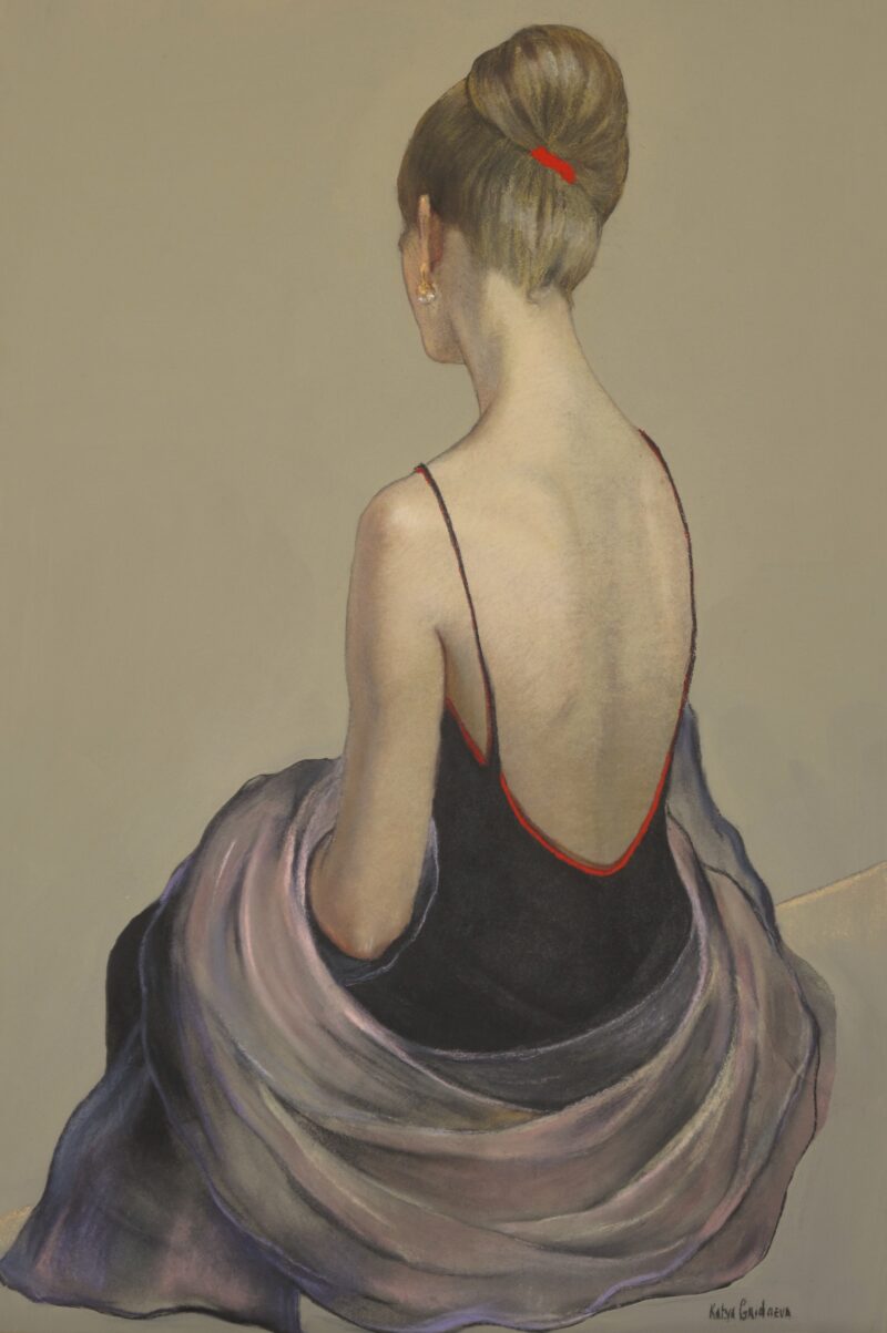 Purple Shawl 16×24 Pastel