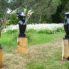 Three Graces, Kilkenny limestone, tallest approx 90 cm, £24,000