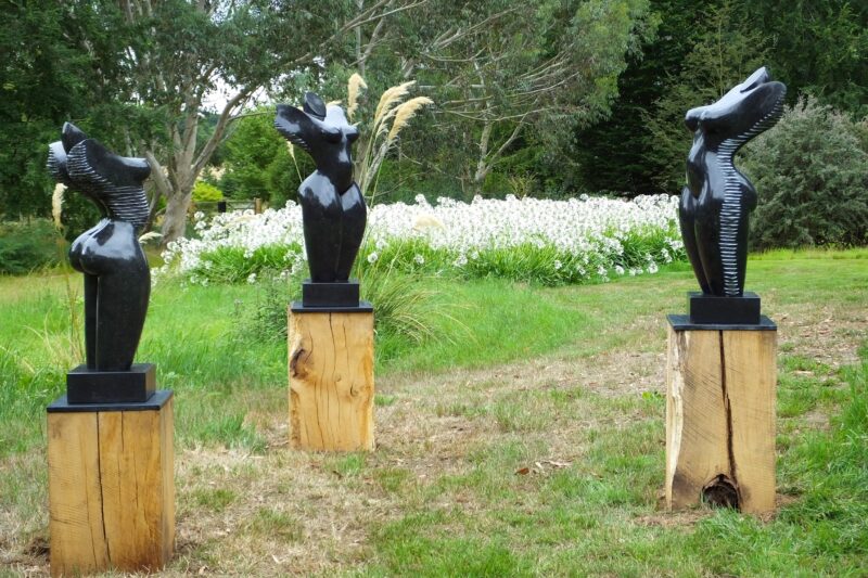 Three Graces, Kilkenny limestone, tallest approx 90 cm, £24,000